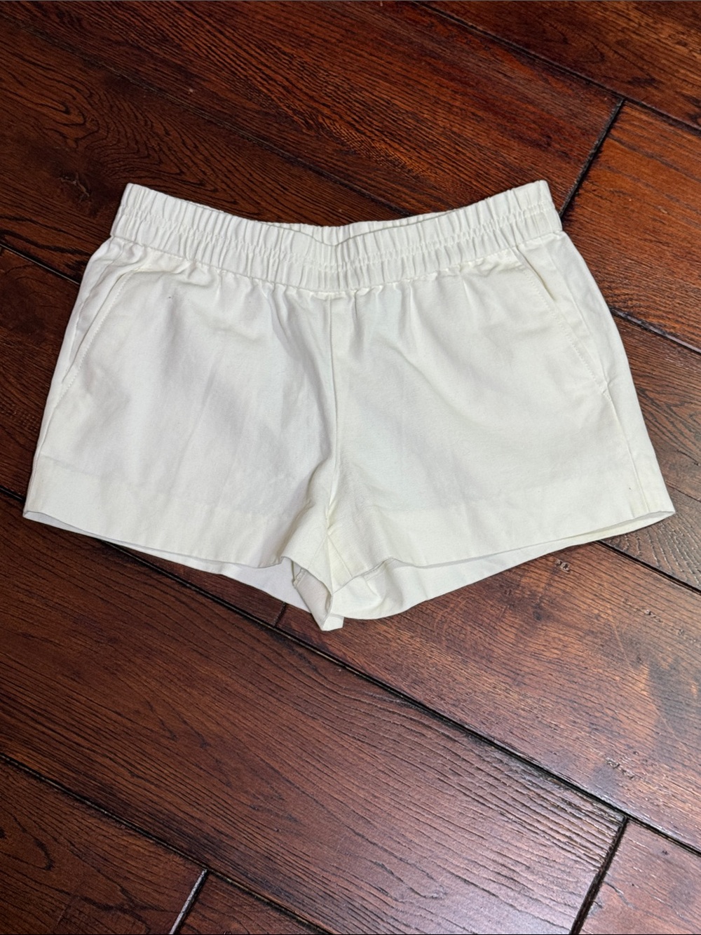 J. Crew Boardwalk Cream Elastic-Waist Pull-on Casual Athletic Shorts - 2 - NWOT